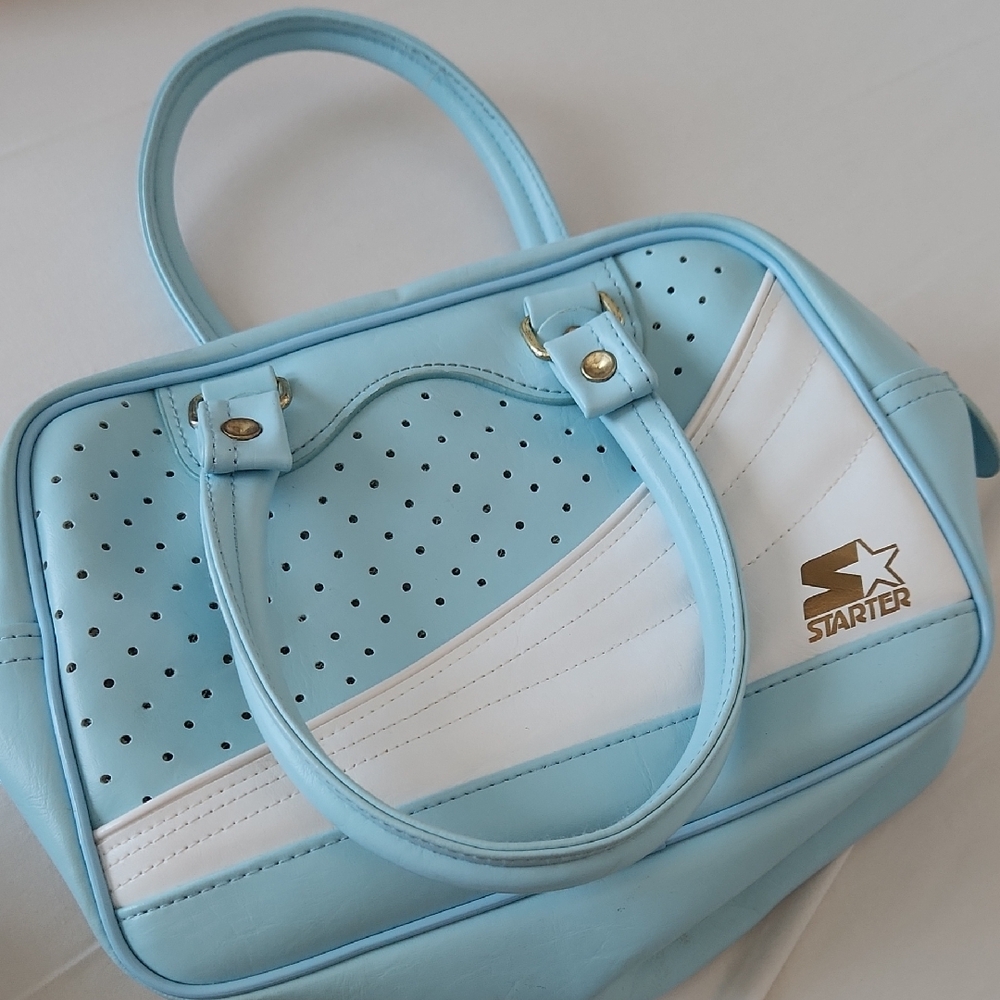 STARTER Light Blue and White Satchel - Picture 3 of 10